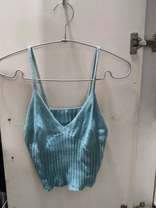 Light Blue Knit Camisole Top