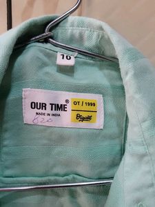Light Green Striped Shirt