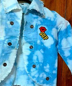 Stylish Tie-Dye Denim Jacket