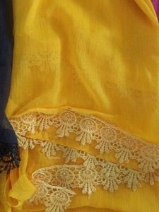 Elegant Duppata combo - black  &amp; Yellow
