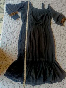 Elegant Grey Ruffle Dress