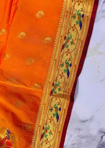 Luxurious Golden Peacock Saree