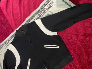 Black &amp; White Bomber Jacket