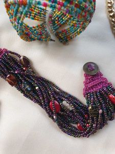 Assorted Beaded &amp; Chain Bracelets