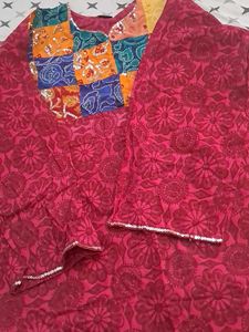 Embroidered Patchwork Kurta