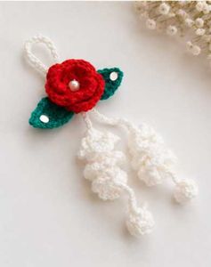 Handmade Crochet Flower Hair Clip