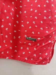 Bundle: Red Polka Dot Blouse &amp; Blue T-Shirt