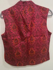 Stylish Embroidered Brocade Vest