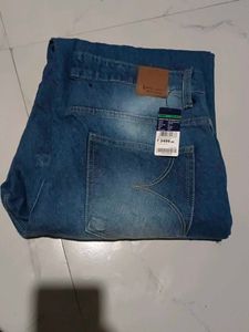 Blue Wash Wide Leg Jeans