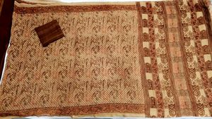 🇳🇿💫🎀Elegant Brown &amp; Beige Printed Saree