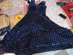 Stunning Blue Sequin Dress
