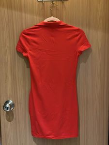 H&amp;M - V Neck Polo Style Red Dress