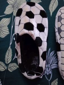 football themed bathroom slippers
