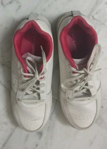 Campus White &amp; Red Sneakers