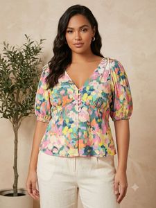 Vibrant Floral Print Top