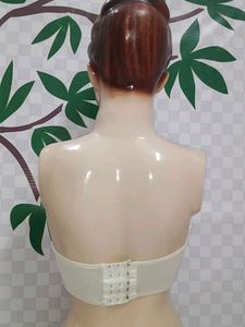 (200)Vintage White Bandeau Top