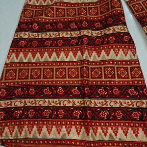 Patterned Wide Leg Pants