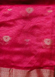 Elegant Pink Silk Saree