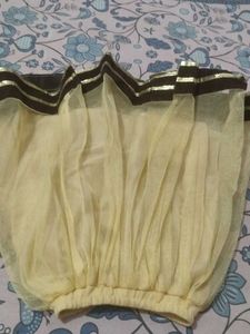 Yellow Ethnic Skirt with brown top