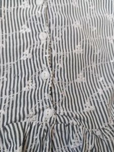 Striped Ruffle Hem Shirtn