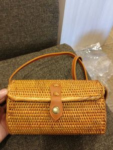Woven Rattan Clutch Bag
