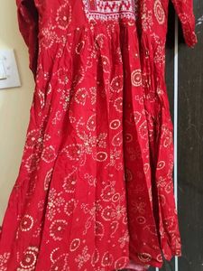 Red Anarkali Kurti