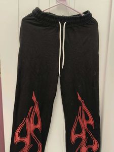 Black Flame Print Joggers