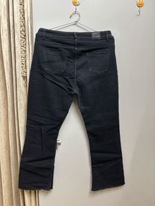 Plus Size Black Flared Denim Jeans