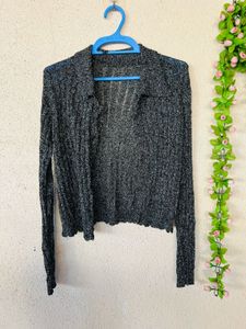 Chic Grey Knit Cardigan