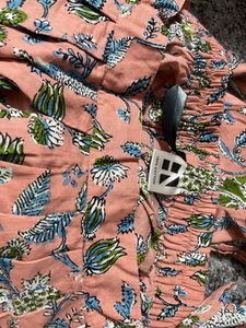 Floral Print Halter Neck Kurta Set
