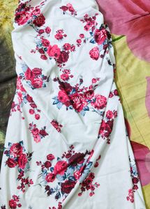 Stunning Floral Strapless Maxi Dress