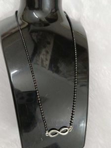 Silver colour Infinity Pendant Mangalsutra