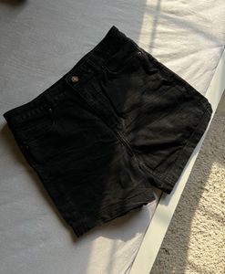 Black Denim Shorts