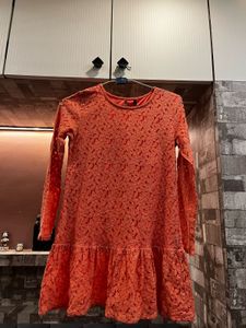 Orange Lace Dress