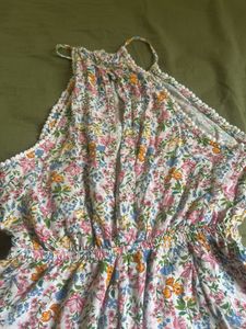 Floral Halter Neck Romper