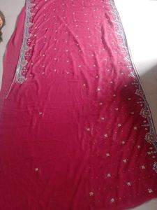 Stunning Embroidered maroon Saree
