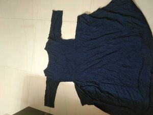 Stylish Navy Blue Embroidered Kurta