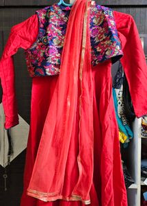 Girl Anarkali Kurti Set