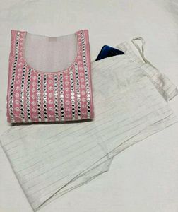 Pink Kurti Trouser