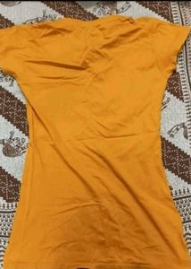 Orange T-Shirt with Dandelion Print