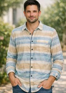 Men's Striped Casual Shirt