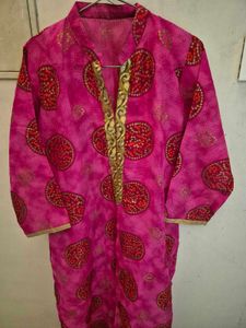 Pink Embroidered Kurta
