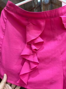 Ruffled Pink Shorts