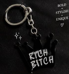 Crown Keychain - "Rich Bitch"