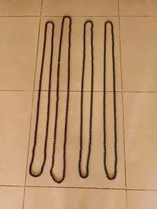 New Unused Set of 4 Beaded Necklaces Haar Mala