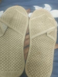 Beige Color Bathroom Slip Ons Non Woven