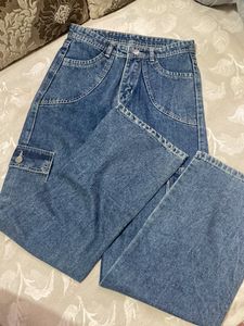 NEW DENIM CARGO JEANS FOR WOMEN