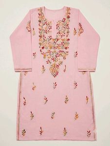 pink chicken kari long kurti 🩷