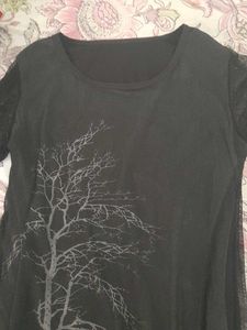 Unique Tree Print Long Sleeve Dress