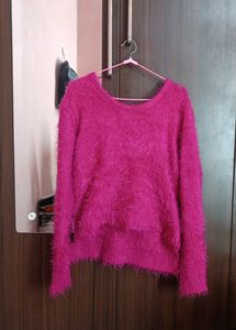Fuzzy Magenta Sweater
